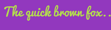 Image with Font Color B4E04B and Background Color 9238BE